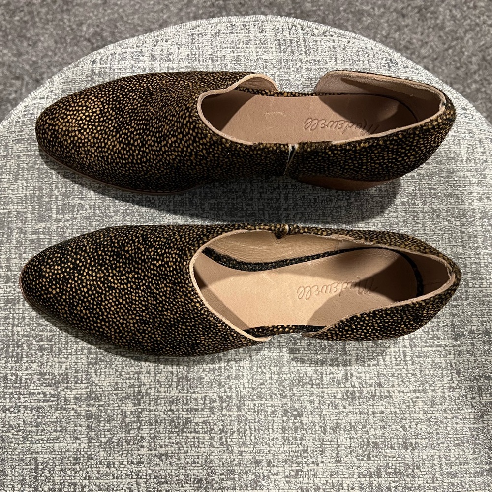 Stylish Black and Gold Madewell Shoes.